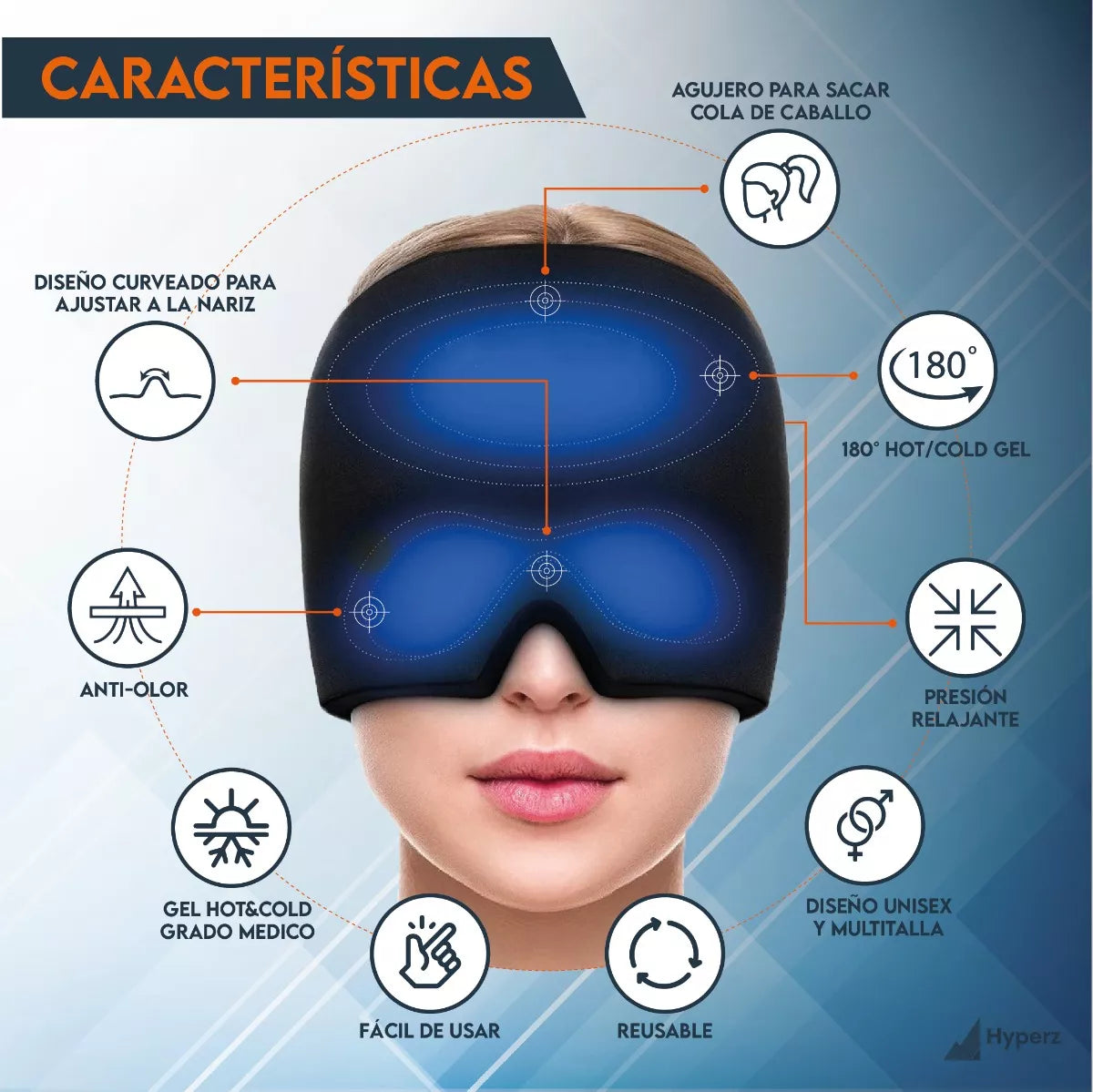 Gorro en Gel terapéutico, Alivio Instantáneo para los dolores de cabeza💆 OFERTA